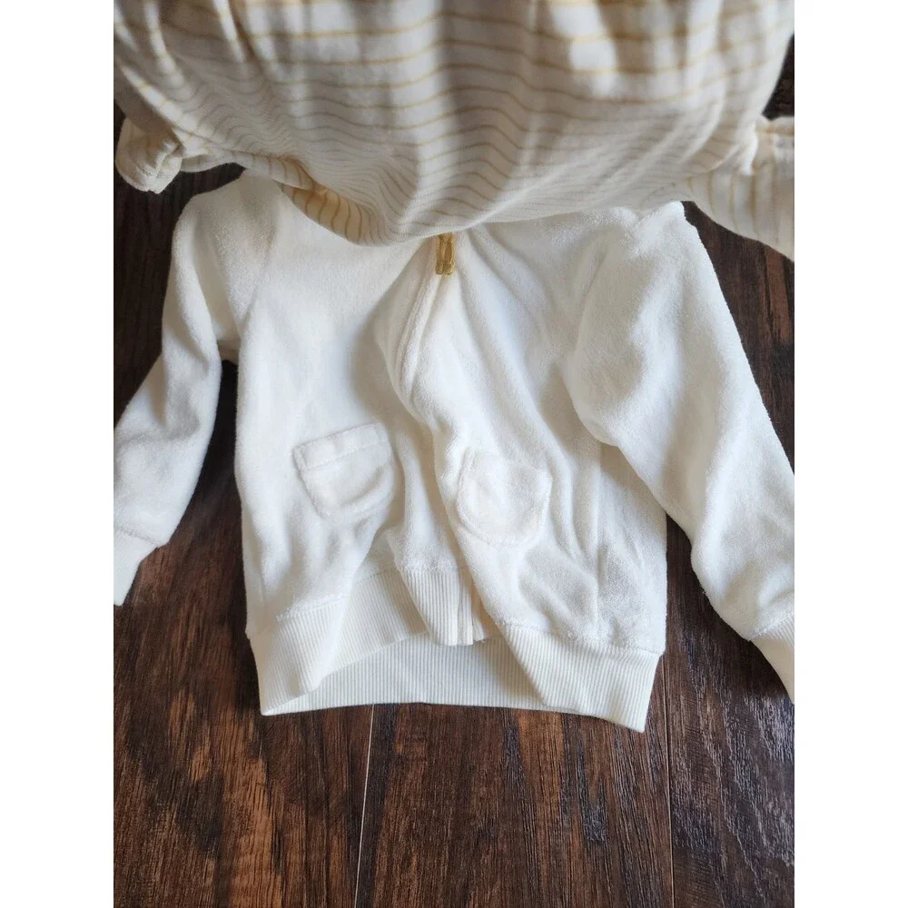 CARTERS Baby 3-Piece Duck Little Cardigan Set - Ivory, Hoodie Bodysuit Pants 12M